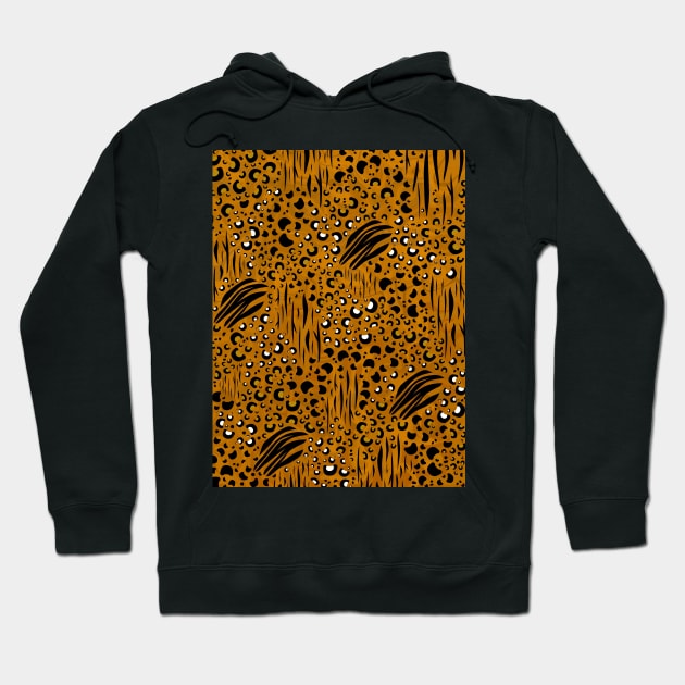 AFRICAN Safari Collage Brown Hoodie by SartorisArt1